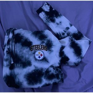 Women’s Pittsburgh Steelers NFL Tye-Dye Zip Up Hoodie Sweatshirt